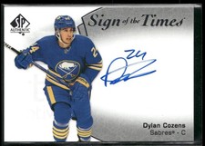 2021-22 SP Authentic Dylan Cozens Sign of the Times Auto #SOTT-DC