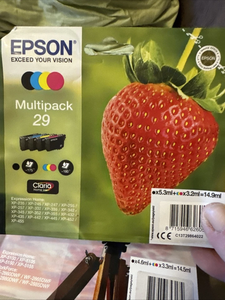 Original Epson T0715 MultiPack Gepard 4 Patronen Druckerpatronen DATUM 10/2024 - Bild 4 von 4