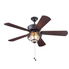 Harbor Breeze Merrimack II 52-Inch Outdoor Ceiling Fan Harbor Breeze Merrimack II 52-in Matte Bronze LED Indoor/Outdoor Ceiling Fan ...