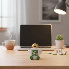 Rotating Mahjong Ornament resin Mahjong Tile Figurine Good Luck Charm Chinese