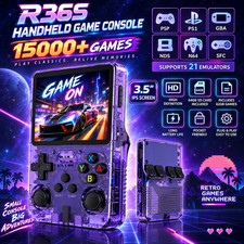 R36S Retro Handheld Game Console 3.5" Linux Portable Gaming 64GB 128GB