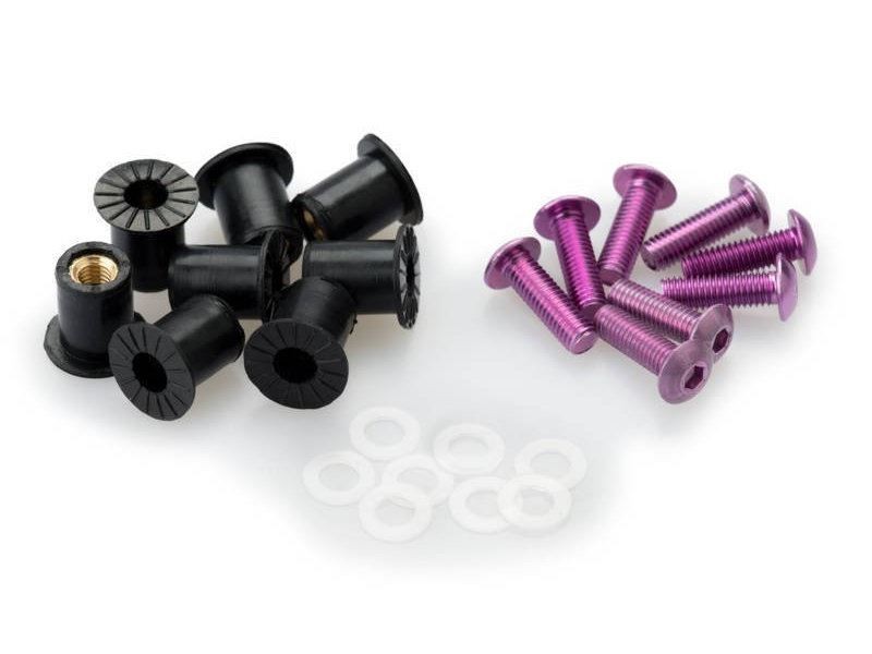 Puig Purple Anodized Screen Screw Set With Silentblocks