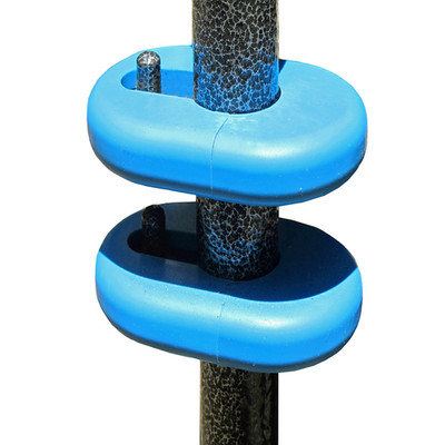 Rehabilitation Advantage Calf Bumpers - Wheelchair Leg Rest Bracket Covers Blue
