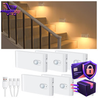 Treppenlicht LED Mit Bewegungsmelder Aufladbar Kabellos Warmweiß 6 StüCk