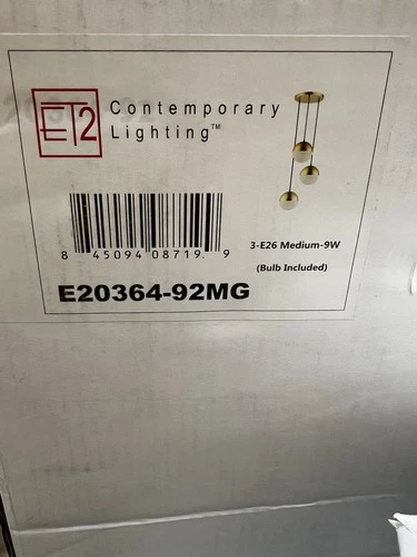 ET2 Contemporary Lighting E20364-92MG Half Moon Pendant Metallic Gold - Picture 3 of 3