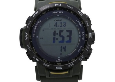 CASIO PRO TREK Climber Line PRW 35Y 3BJF Black Khaki Resin (Biomass) Stainless S