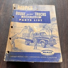 1948 1949 1950 1951 Dodge B Series Truck Parts List Catalog Original