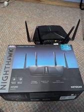 NETGEAR AX5200 RAX48 Nighthawk 6-Stream Dual-Band Wi-Fi Router - Black Used