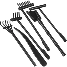 Mini Zen Garden Rake Tools Set of 6, Sand Rakes for DIY Zen Garden, Meditation