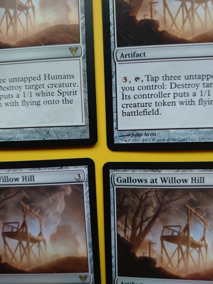 MTG Card. Gallows at Willow Hill playset. Artifact avacyn restored 4 cards - Image 3 of 3