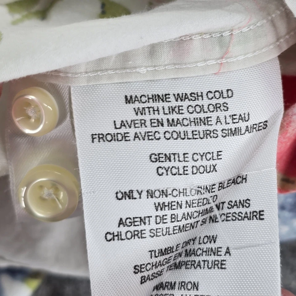 Camisa social masculina Mondo Di Marco grande floral manga longa Preppy - Imagem 4 de 4