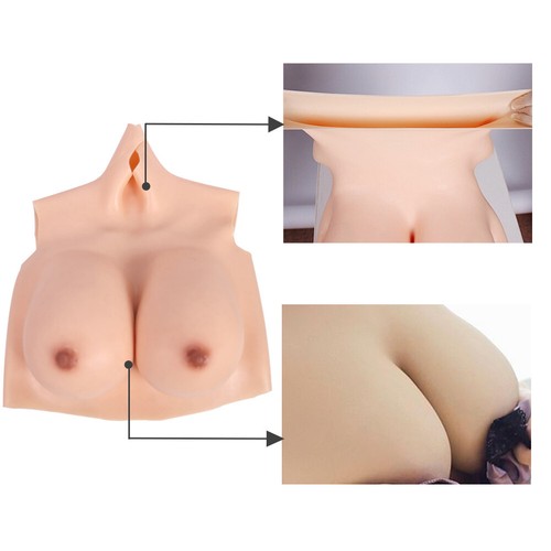IMI Realistic Silicone Breast Plate Boobs B-H Cup Breast Forms for Crossdresser - Picture 9 of 13