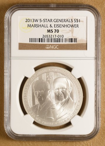 2013 W 5-Star Generals Commemorative Silver Dollar NGC MS70
