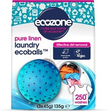 Ecozone Laundry Ecoball™ 250 Pure Linen Fragrance Vegan Packaging FREE