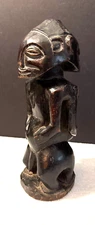 Beautiful Kabeja figure Janus Statue Congo African Tribal Art Primative as found