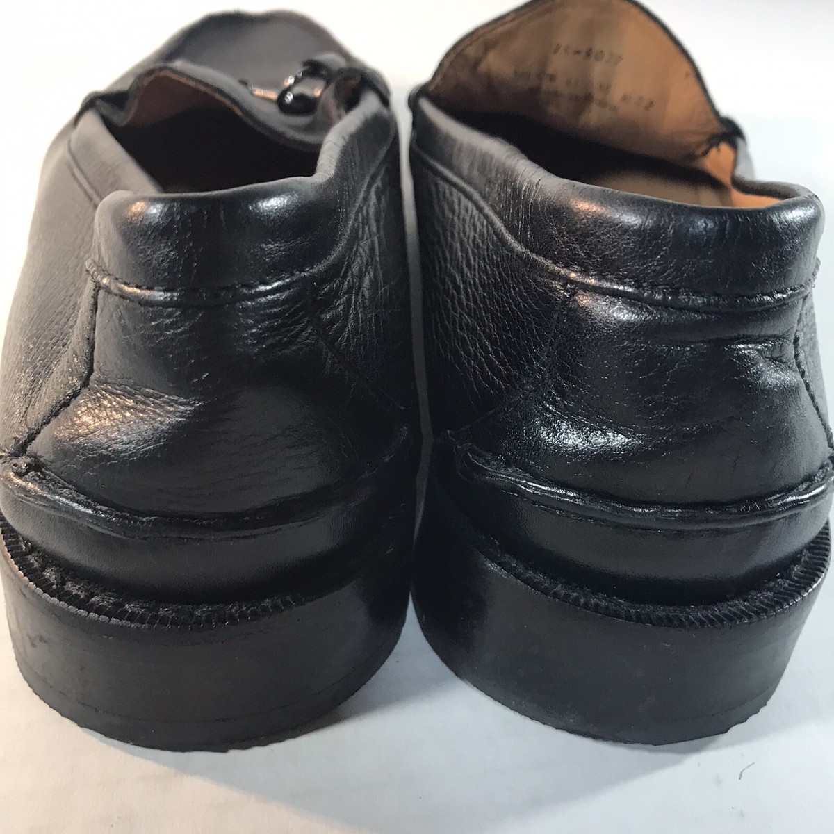 Johnston & Murphy Shoes Sz 11.5 Mens Black Lace Up Loafers Sheepskin 20-9595 Johnston Murphy Men main image 4