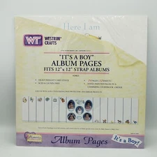 Memories Forever IT'S A BOY  12 X 12 24 Pages 12 Sheets Hand Painted Pages