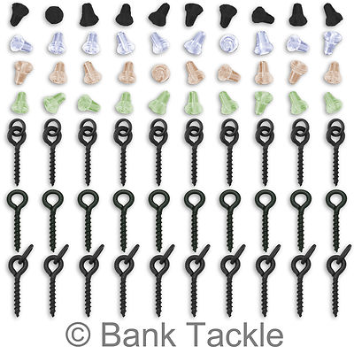 Köderschrauben und Hakenstopper 70 Stück Set Karpfenangeln Terminal Tackle Rigs (JKSZ)