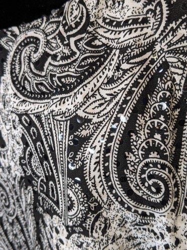 Perceptions Woman Black & White Beaded Jacket & Midi Dress 2 Piece Suit 18W - Picture 5 of 15