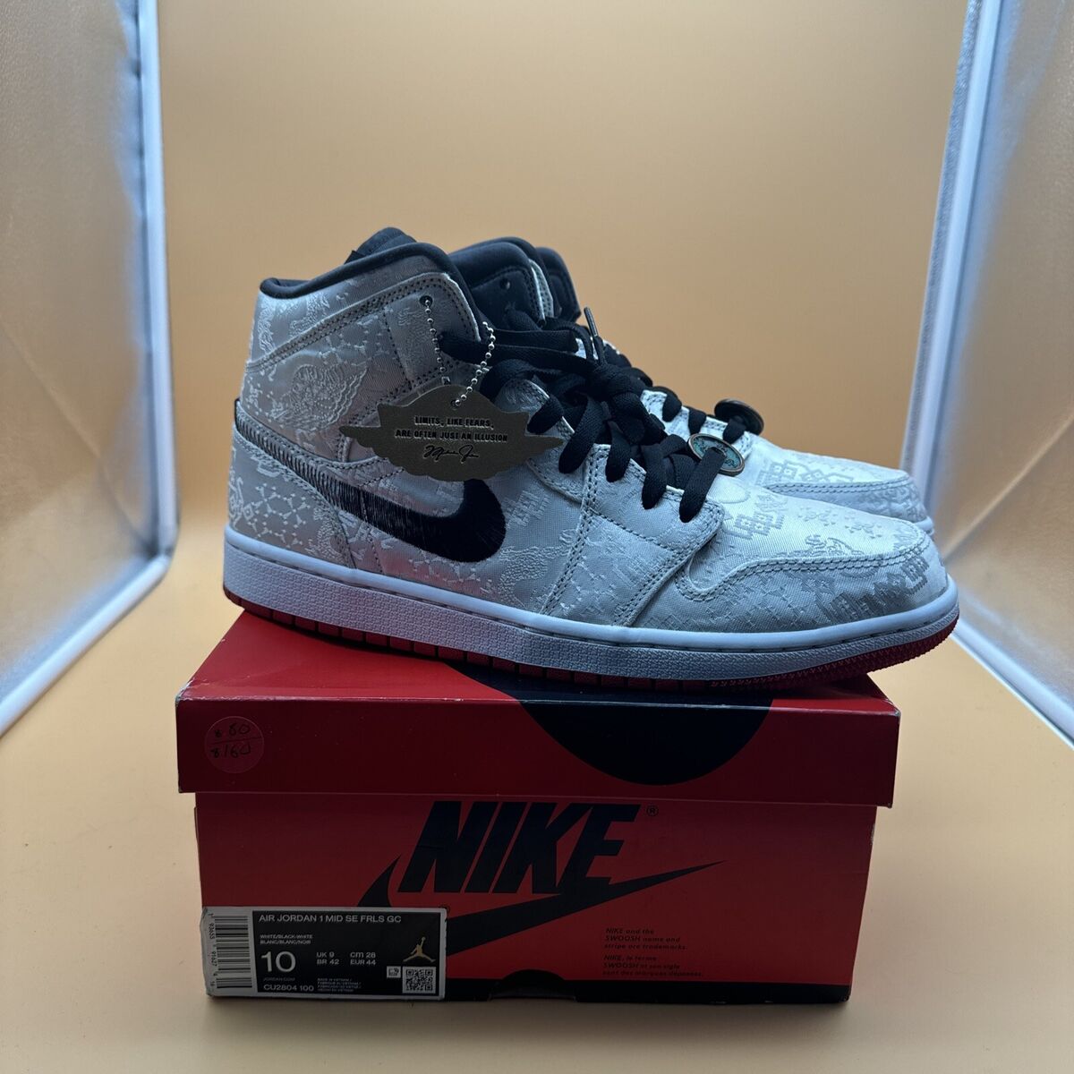 Jordan 1 Mid x Clot Fearless Men's Size 10 CU2804-100 Pre Jordan 1 Mid x Clot Fearless Men's Size 10 CU2804-100 Pre