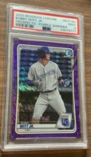 Bobby Witt Jr 2020 Bowman Chrome # BCP-160 PURPLE Shimmer PSA 9 KC Royals