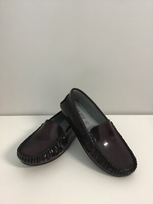 RUBY LABEL DESIGNER GIRLS BURGUNDY LEATHER LOAFER SHOES BRAND NEW SIZE 30