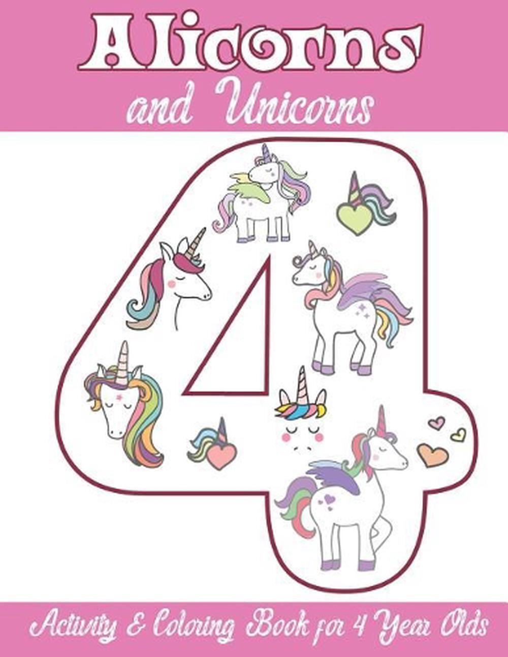 Alicorns and Unicorns Activity & Coloring Book for 4 Year Olds ...