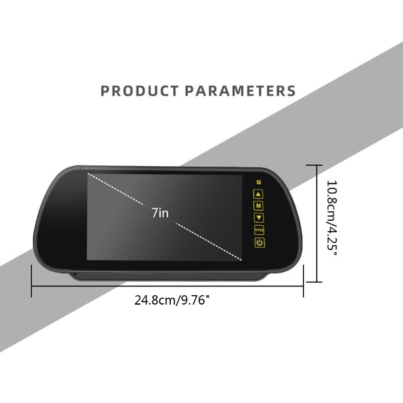 Bileeko Wireless Car Mirror 7"Monitor Vehicle Backup Camera License Plate Camera