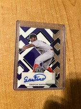 2022 Leaf Metal Baseball - Cristian Sanatana - Purple Clear Auto #d 1/1
