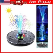 Solar Powered Fountain Water Pump Night Floating Garden Bird Bath Kit w/ 6 LED