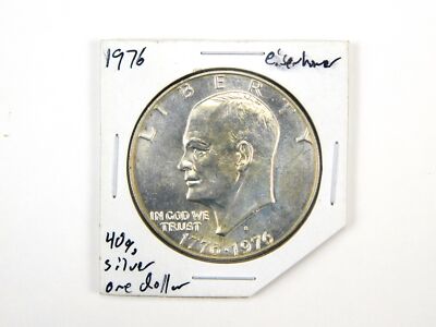 US 1776-1976 Bicentennial 40% Silver Eisenhower Type 1 One Dollar