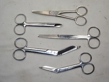 5 scissors scissor lot Lawton Miltex 9D-135 Germany Sammann Italy Japan 