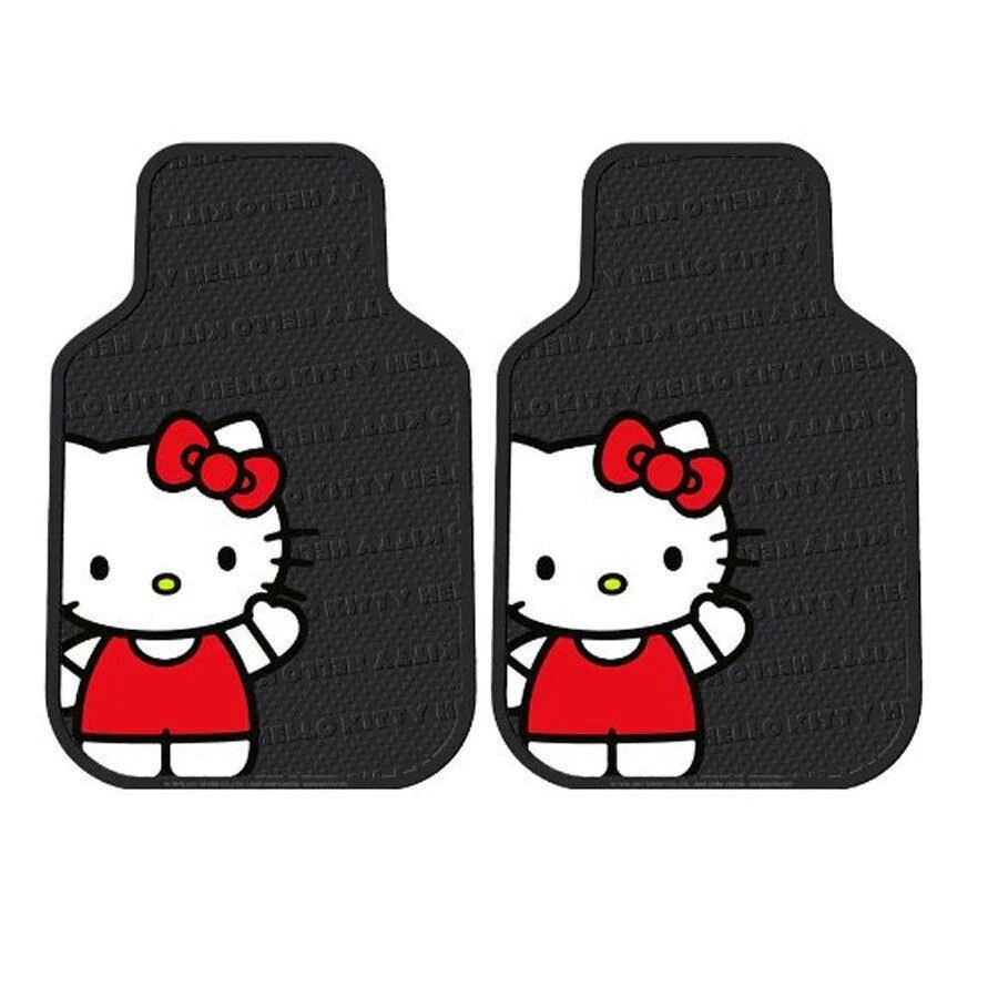 NEW Hello Kitty Sanrio Rubber Floor Mats Set Best Universal Auto Vehicle GIFT - Image 2 of 3
