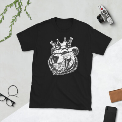 ★AWESOMEUS★ SOUND BEAR PIGMENT TSHIRT 4COLOR king Bear awesome graphic design Short-Sleeve Unisex T-Shirt