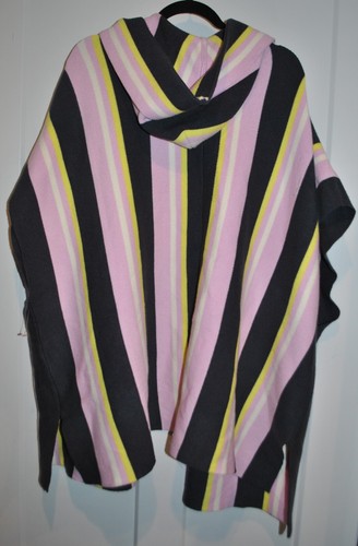 FREE PEOPLE All I Need Stripe Hooded Poncho OS NWOT $128 - Picture 6 of 7