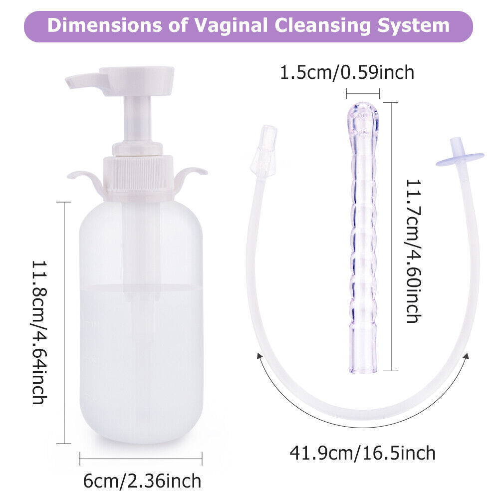 300ml Vaginal Douche Cleaner Manual Anal Douche for Women Reusable Cleaner Kit