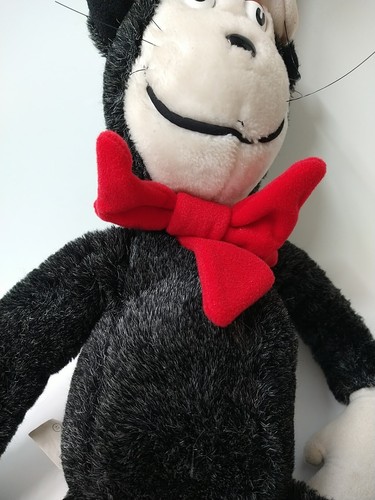 Vintage 1983 Dr. Seuss Cat in the Hat Plush Stuffed Animal 24 “ - Picture 3 of 9