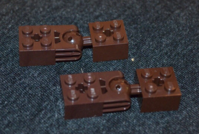 (2) 2x6 Dark Brown Ball Joint Swivel Assembly Technic ~ Lego NEW Parts ~