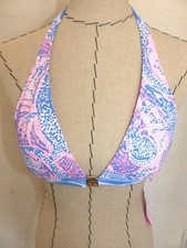 LILLY PULITZER NOA Triangle Bikini Top "Maybe Gator" Size 6 NWT  78