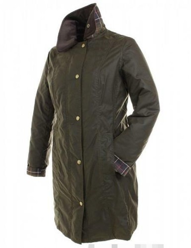 Barbour Belsey Wax Cotton Jacket in Olive - 第 2/3 張圖片
