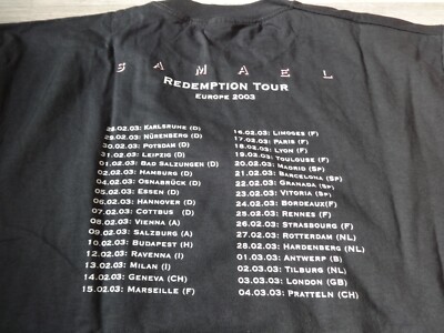 Samael Old Rar Old Unworn Tour Shirt Black Metal Necromantia Varathron Mayhem 9