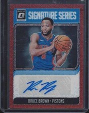 BRUCE BROWN 2018-19 DONRUSS OPTIC CHOICE SIGNATURES SERIES RED HOLO AUTO RC