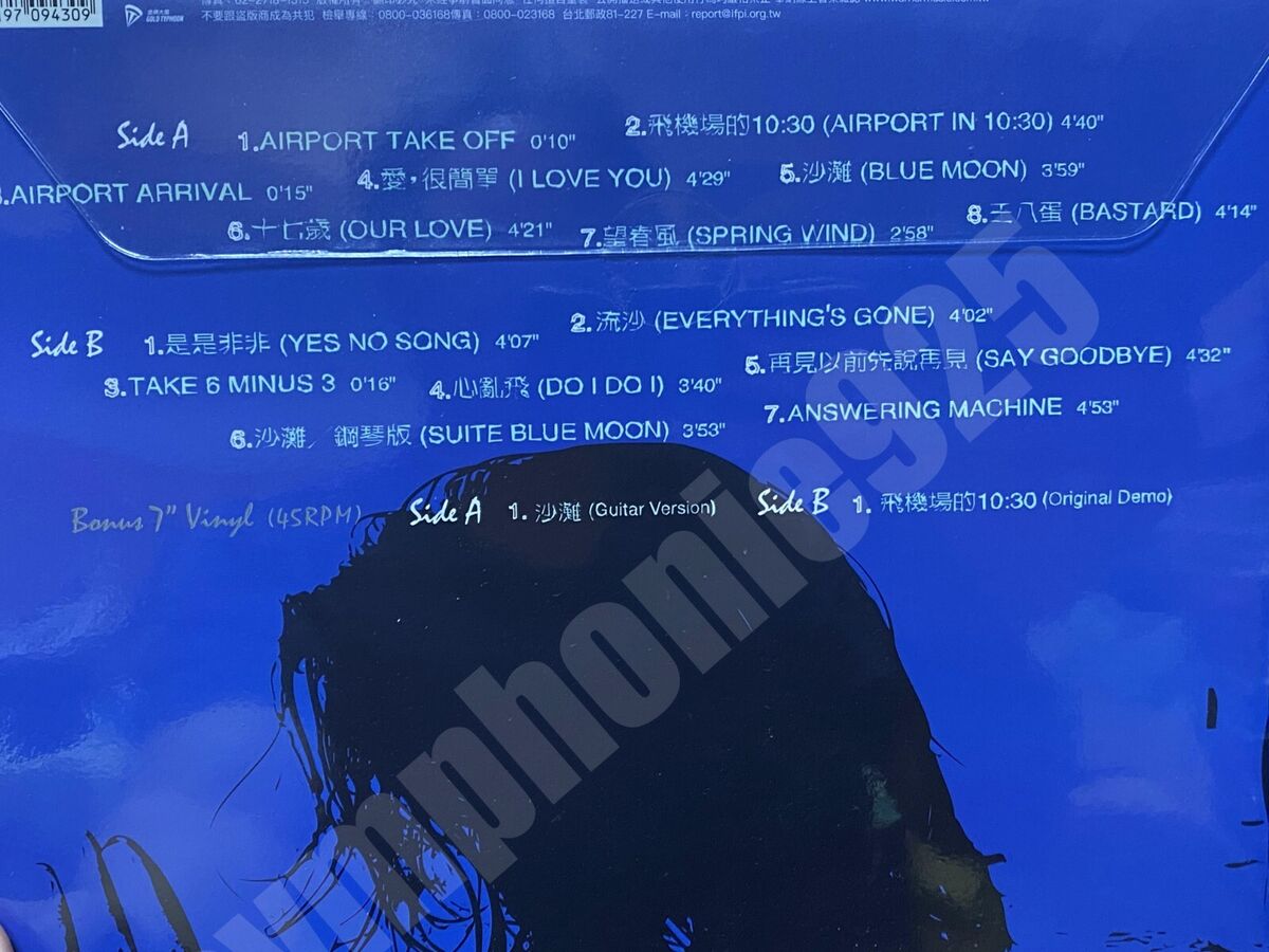 2021 陶喆 David Tao Self-Titled Transparent Blue 12+7 Vinyl 2021 陶喆 David Tao Self-Titled Transparent Blue 12+7 Vinyl