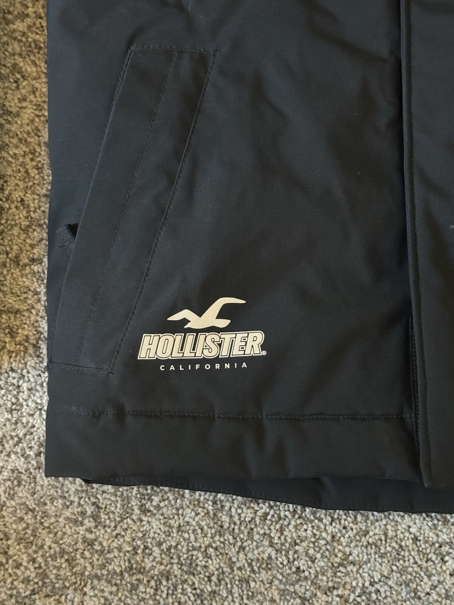 HOLLISTER FAUX FUR LINED ALL WEATHER JACKET BLACK UNISEX