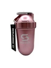 SHAKESPHERE Protein Shaker Bottle Smoothie Cup with Clear Window ROSE GOLD 24 oz