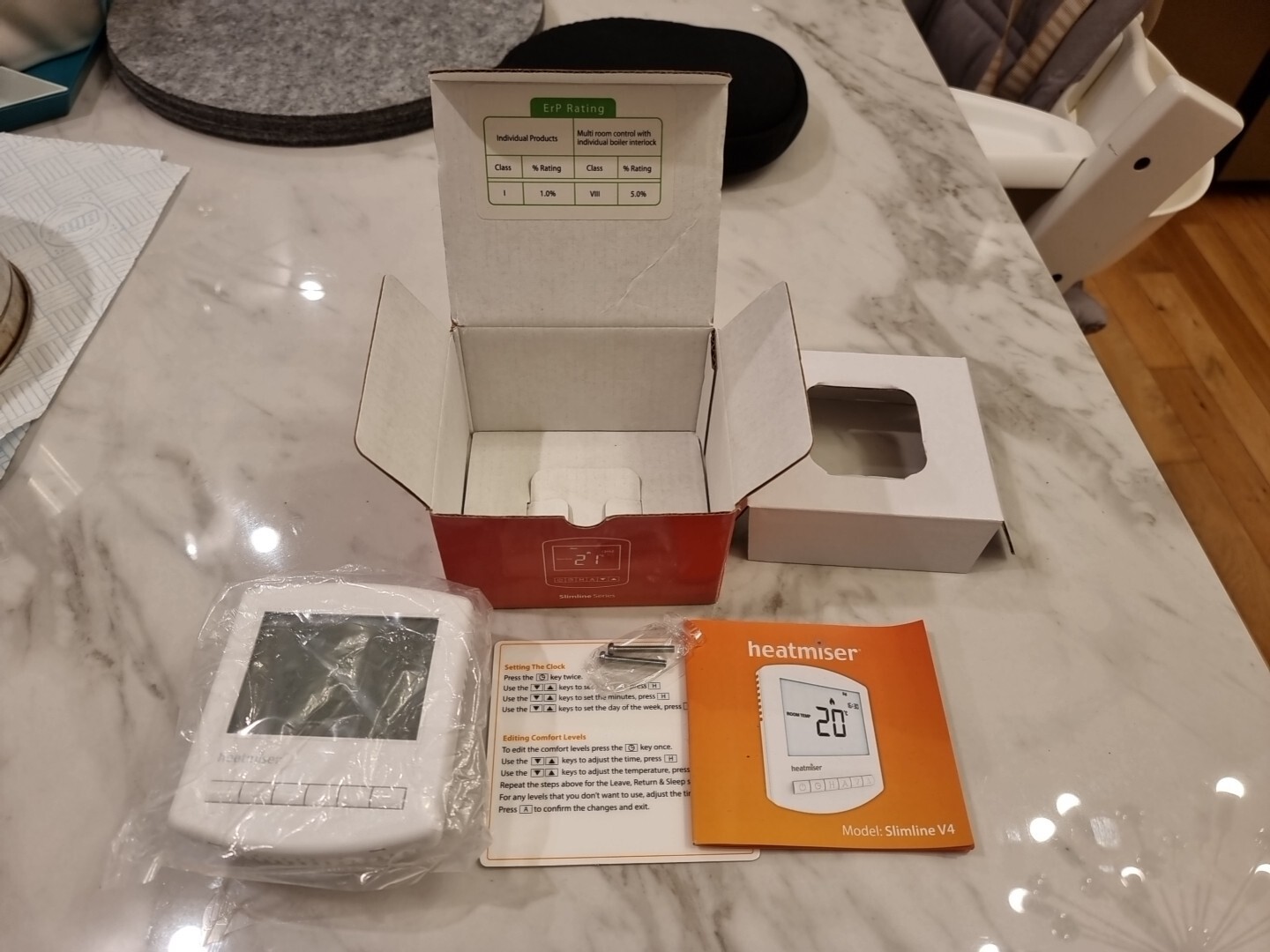 HEATMISER SLIMLINE SERIES V4 PROGRAMMABLE THERMOSTAT eBay