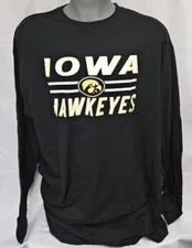 Mens Profile Varsity Iowa Hawkeyes NCAA B&T  Long Sleeve Black Tee T-Shirt