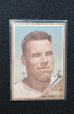 1962 Topps Baseball Card   #102 AL SCHROLL Twins  Item 2  EX
