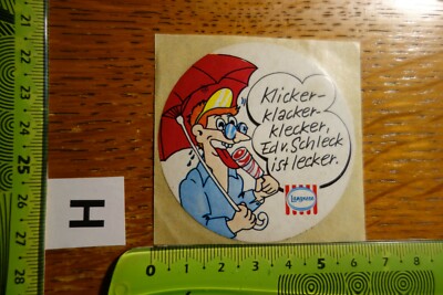 Alter Aufkleber Eiskreme icecreme LANGNESE Spruch ...Ed v. Schleck ist lecker