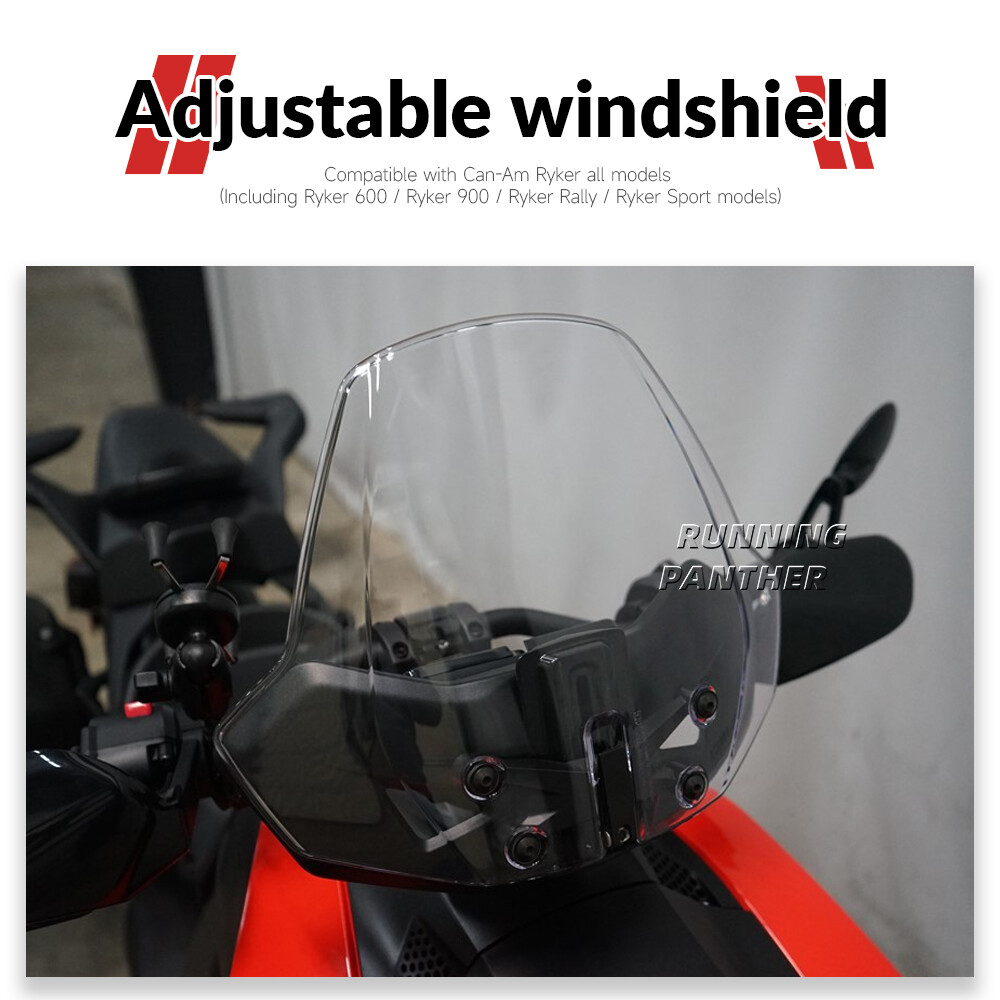 Protecteurs De Protège-Mains Can-Am Ryker 600 900 Rally Sport - Déflecteurs Vent Noir Plastique